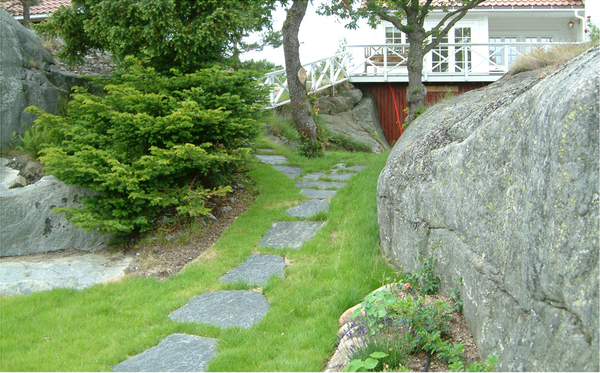 Blindleia skiferheller for gangstie